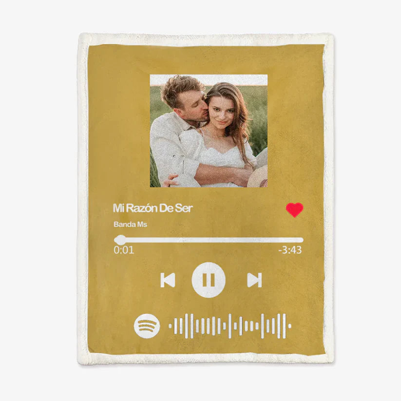 Custom Music and Photo Starlight Blanket A003