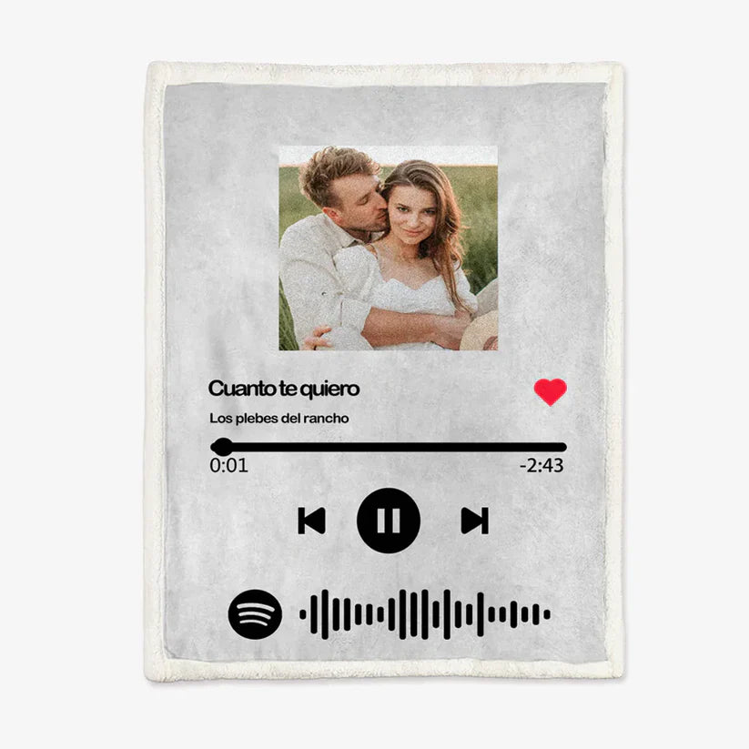 Custom Music and Photo Starlight Blanket A003