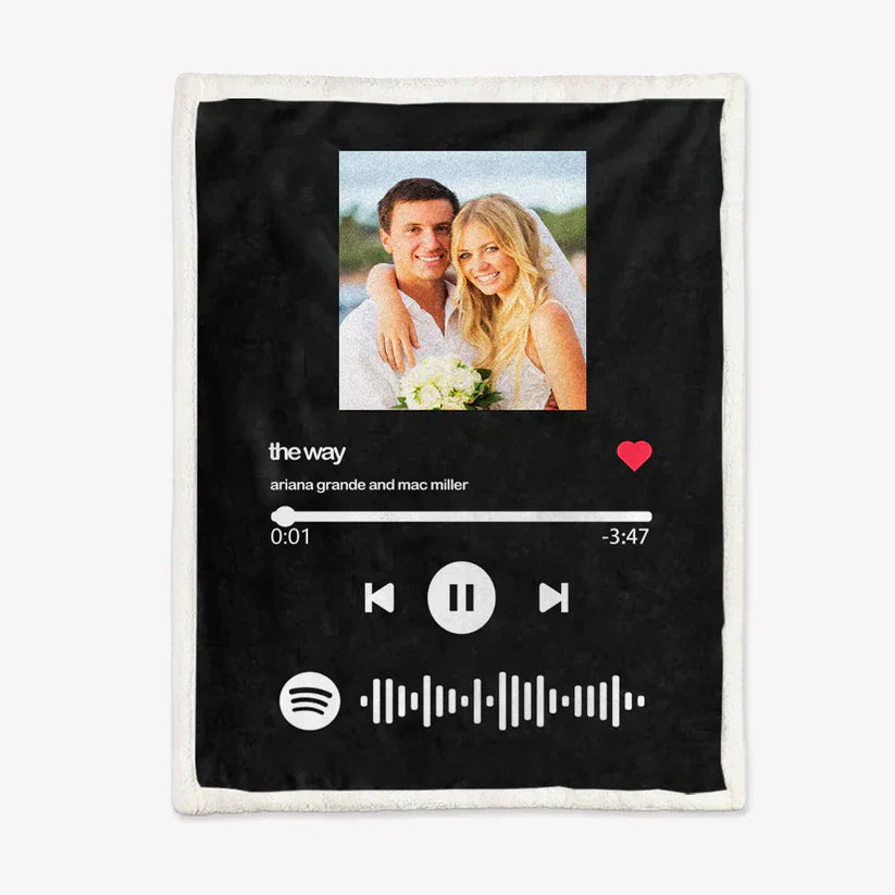 Custom Music and Photo Starlight Blanket A003