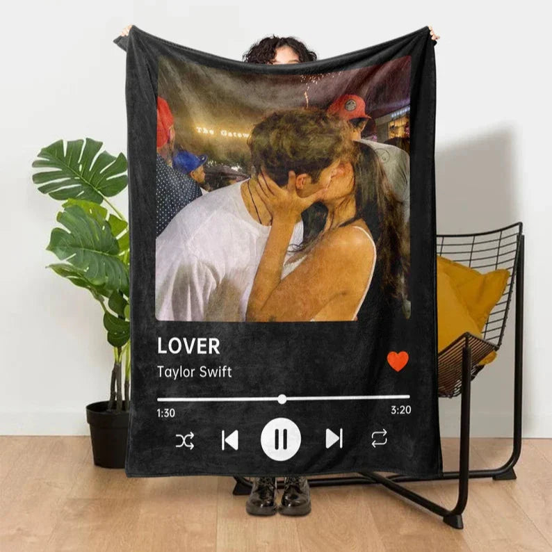 Custom Music and Photo Starlight Blanket A004