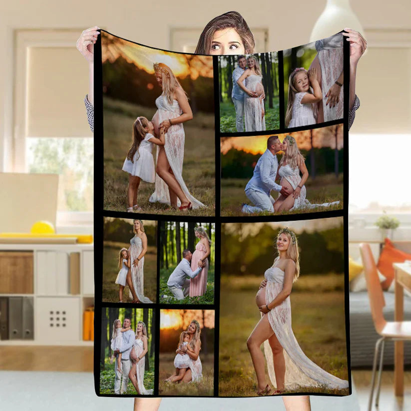 Personalized Photo Blanket – Family Gift