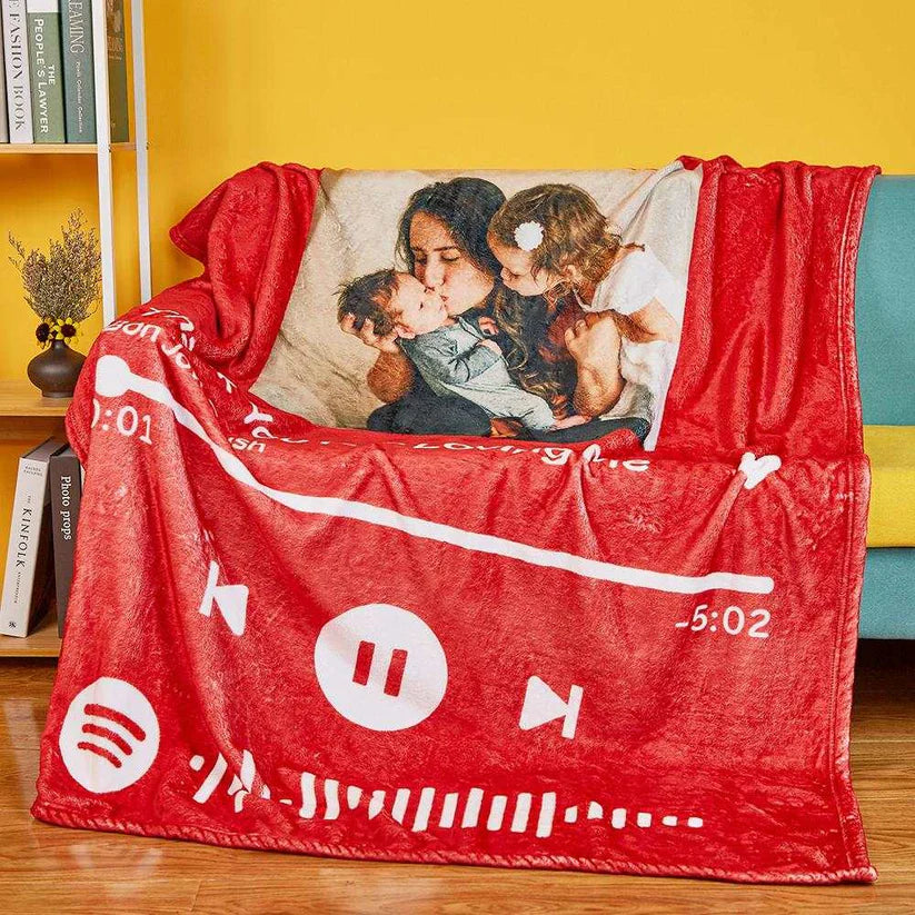 Custom Music and Photo Starlight Blanket A003