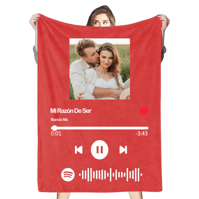 Custom Music and Photo Starlight Blanket A003