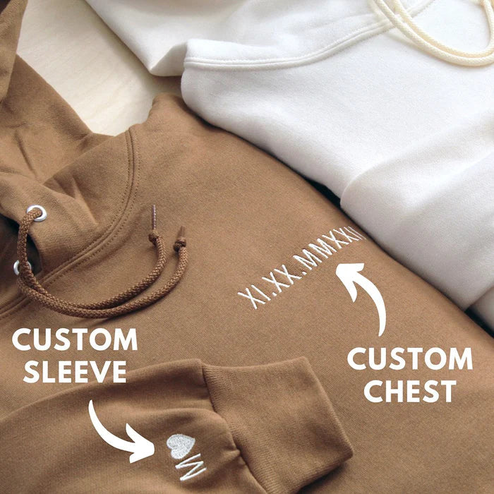 Custom Embroidered Date Roman Numeral Sweatshirt