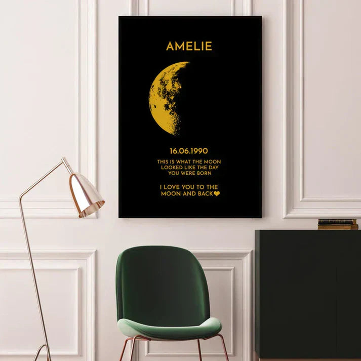 Custom Moon Phase Love Art Frame