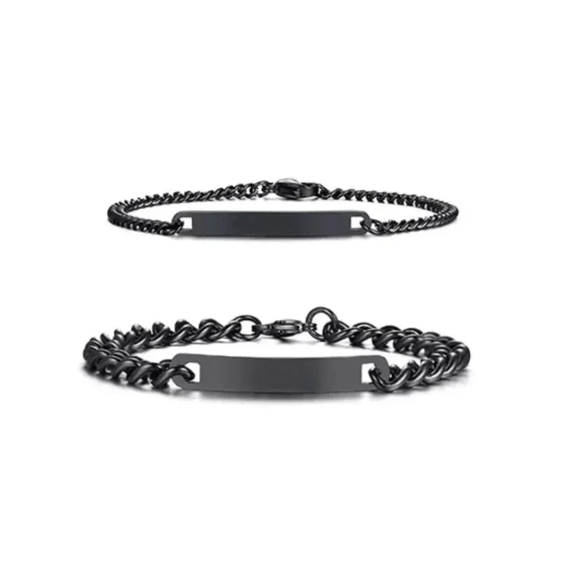 ID partner bracelets with engraving