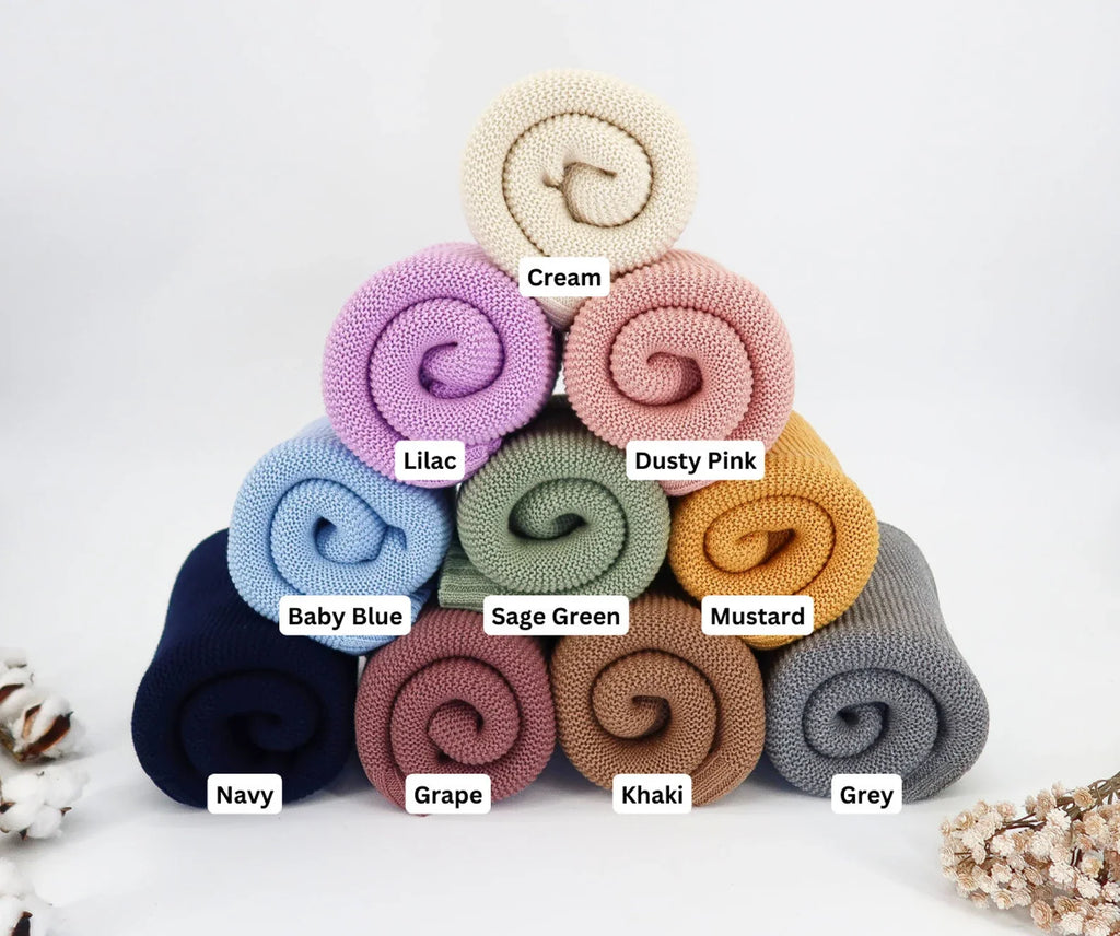 Personalized Baby Gift, Soft Cotton Knit baby blanket