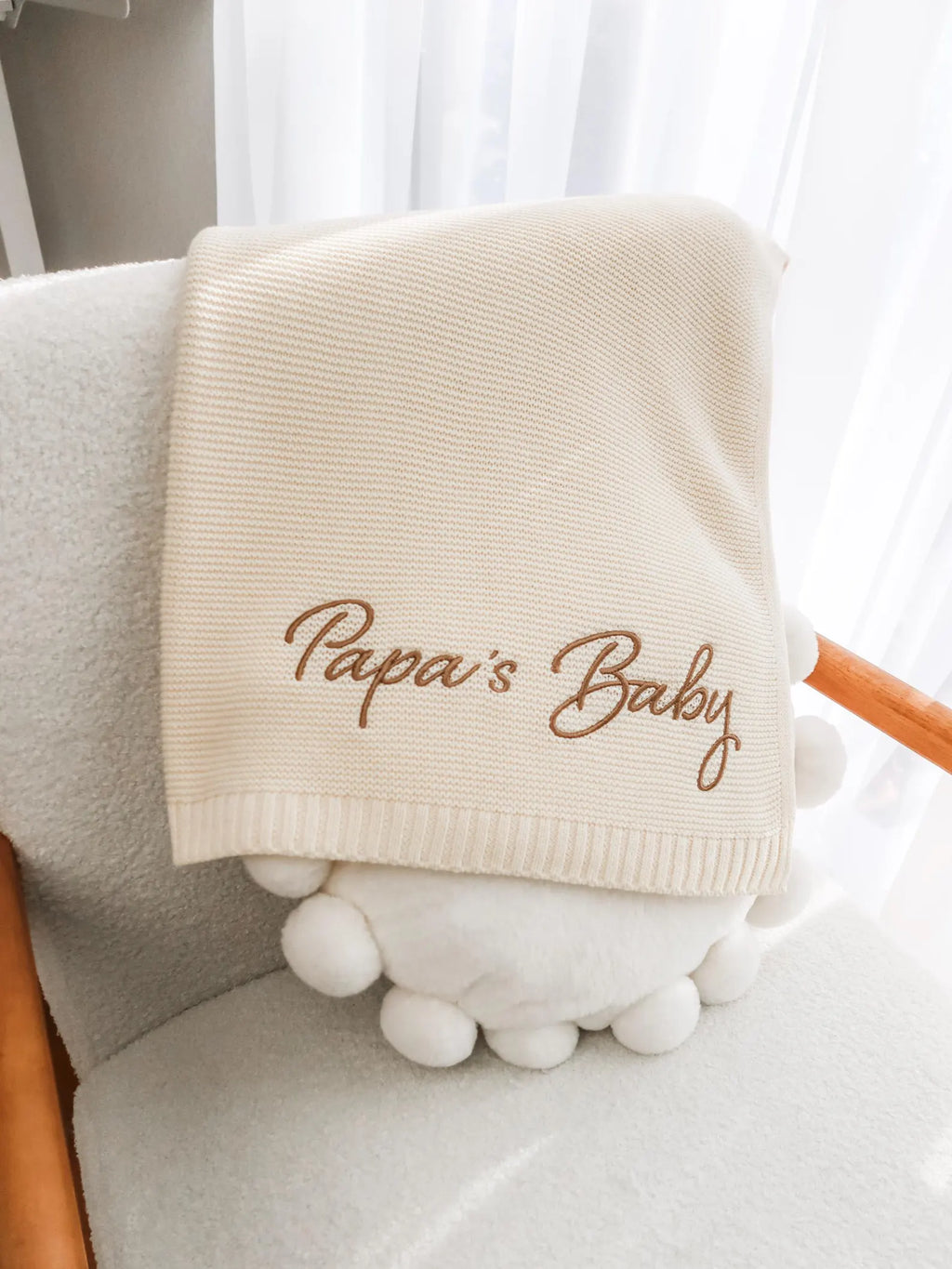 Personalized Baby Gift, Soft Cotton Knit baby blanket